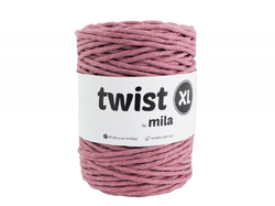 Šnůra Twist XL MILA 5mm - starorůžová tmavá